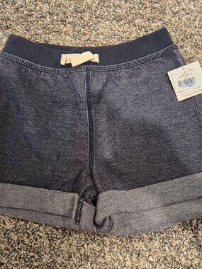 NWT Tea Collection Denim Like Cuffed Shorts Indigo 4